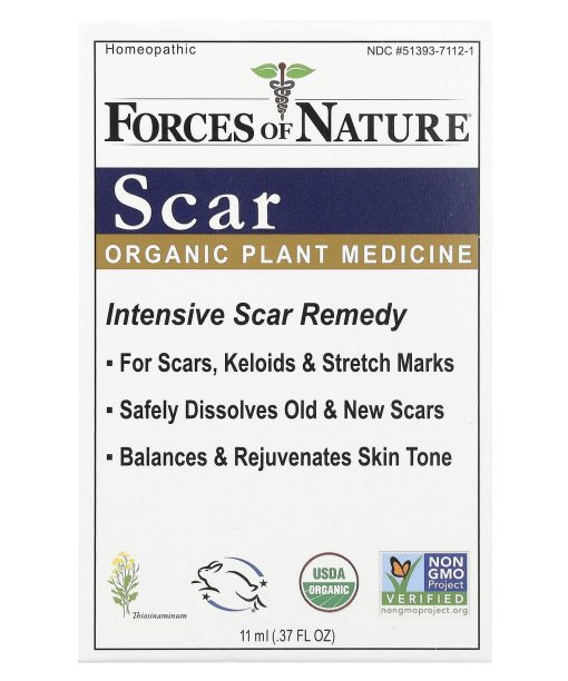 Forces of Nature, Scar, Organic Plant Medicine,  0.37 fl oz (11 ml)