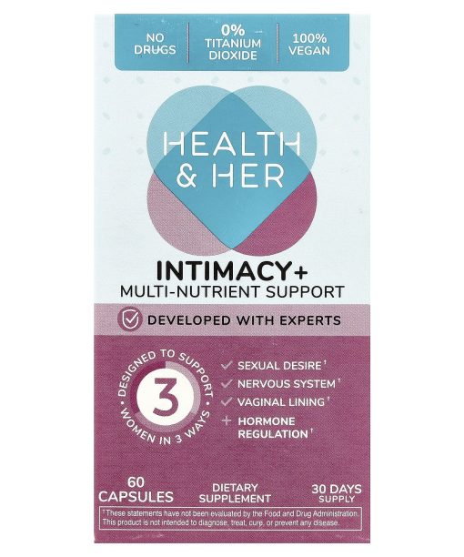 Health and Her, Intimacy+, Multi-Nutrient Support, 60 Capsules