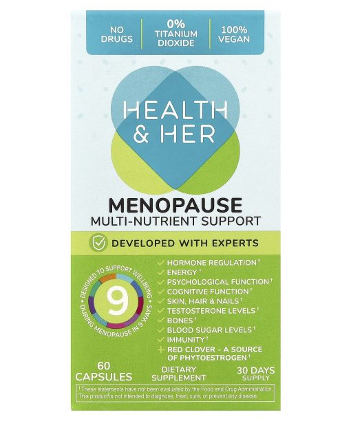Health and Her, Menopause, Multi-Nutrient Suppport, 60 Capsules
