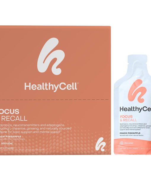 HealthyCell, Focus & Recall, Peach Pineapple, 30 Gel Packs, 0.84 fl oz (25 ml) Each