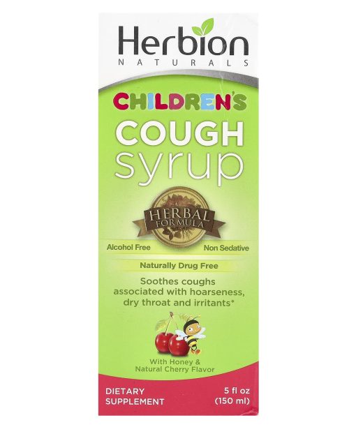 Herbion Naturals, Children's Cough Syrup, Alcohol Free, With Honey & Natural Cherry , 5 fl oz (150 ml)