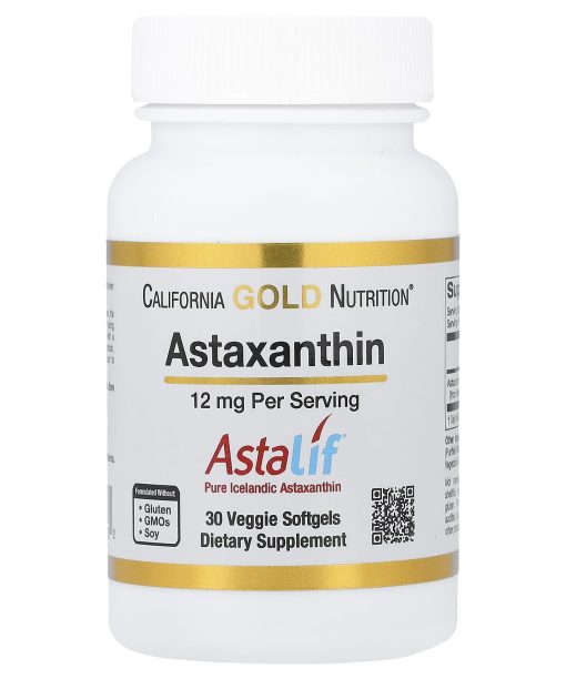 California Gold Nutrition, Astaxanthin, Astalif® Pure Icelandic, 12 mg, 30 Veggie Softgels