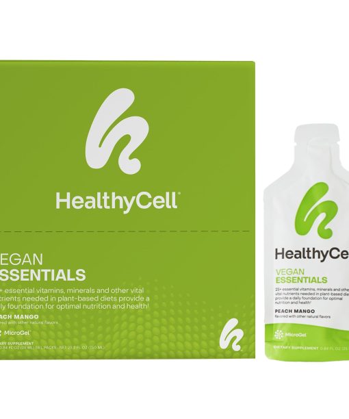 HealthyCell, Vegan Essentials, Peach Mango, 30 Gel Packs, 0.84 fl oz (25 ml) Each