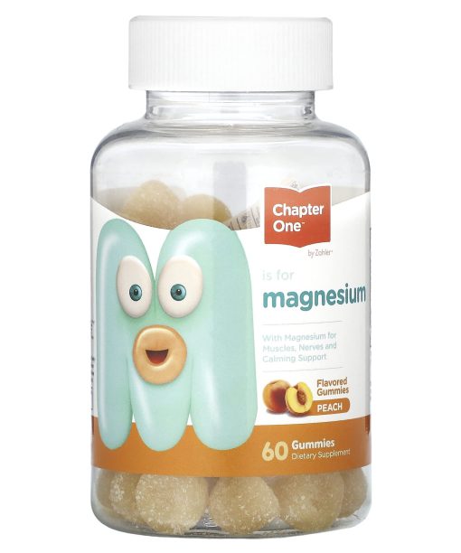 Chapter One, Magnesium Gummies, Peach, 60 Gummies