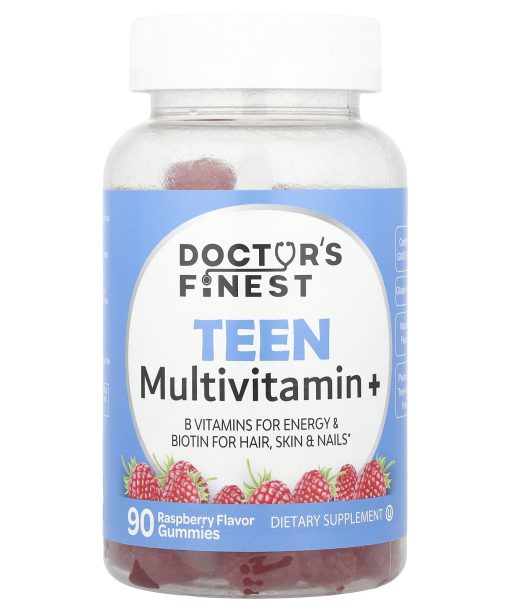 Doctor's Finest, Teen Multivitamin+ Gummies, Raspberry, 90 Gummies