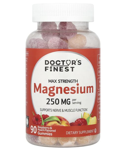 Doctor's Finest, Magnesium, Raspberry & Peach, 90 Gummies (83 mg per Gummy)