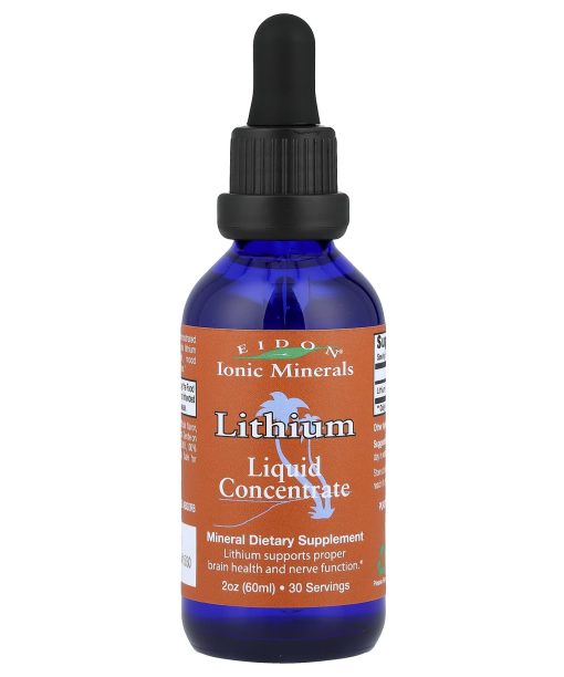 Eidon Ionic Minerals, Lithium, Liquid Concentrate, 2 oz (60 ml)