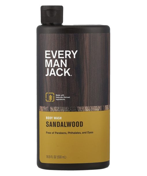 Every Man Jack, Body Wash, Sandalwood, 16.9 fl oz (500 ml)