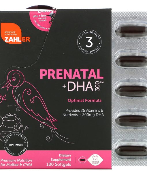 Zahler, Prenatal + DHA 300 Optimal Formula, 180 Softgels
