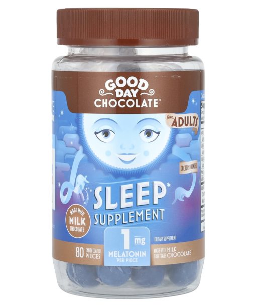 Good Day Chocolate, Sleep Supplement, For Adults, Milk Chocolate, 1 mg, 80 Candy Coated Pieces