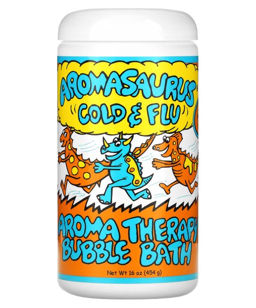 Abra Therapeutics, Aromasaurus Cold & Flu, Aroma Therapy Bubble Bath For Children, 16 oz (453 g)