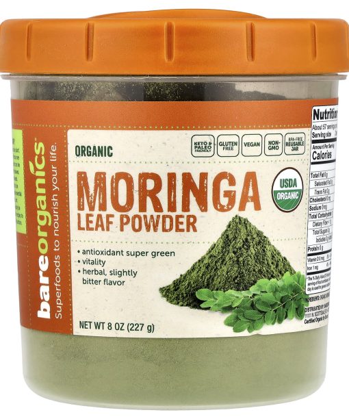 BareOrganics, Organic Moringa Leaf Powder, 8 oz (227 g)