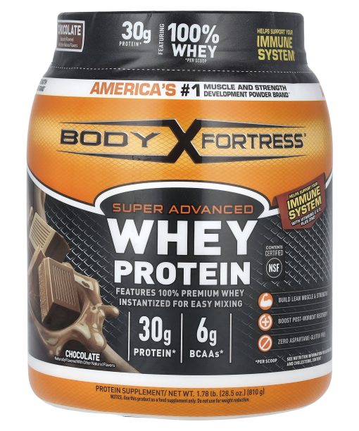 Body Fortress, Super Advanced Whey Protein, Chocolate , 1.78 lb (810 g)