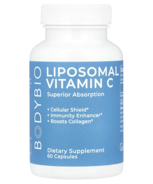 BodyBio, Liposomal Vitamin C, 60 Capsules (500 mg per Capsule)