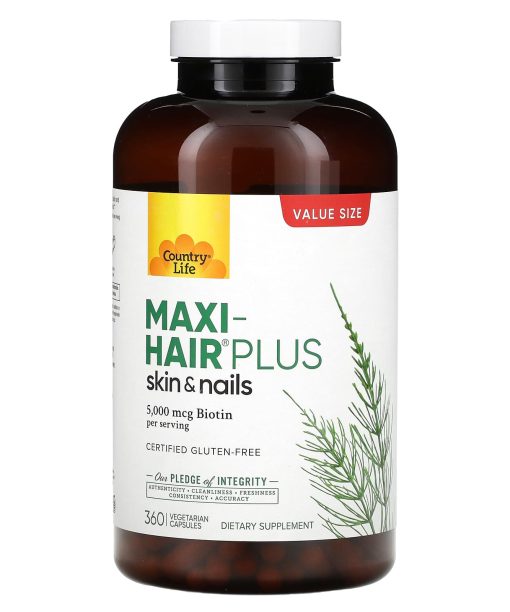 Country Life, Maxi-Hair Plus, 360 Vegetarian Capsules