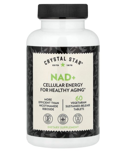 Crystal Star, NAD+, 60 Vegetarian Sustained-Release Tablets