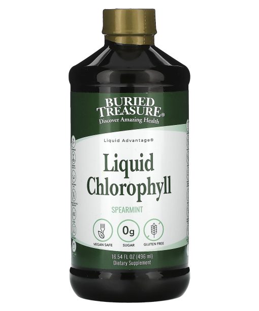 Buried Treasure, Liquid Chlorophyll, Spearmint, 16.54 fl oz (496 ml)