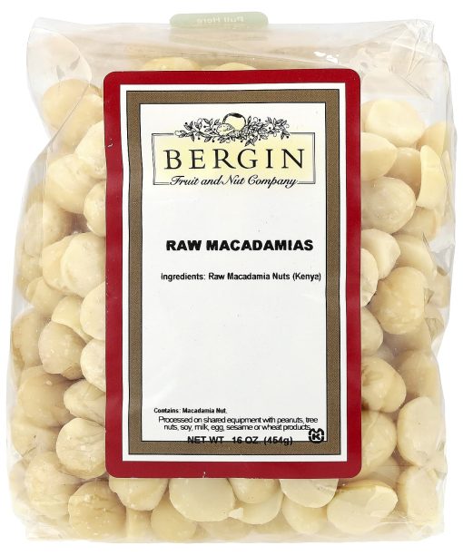 Bergin Fruit and Nut Company, Raw Macadamias, 16 oz (454 g)