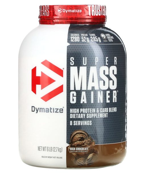 Dymatize, Super Mass Gainer™, Rich Chocolate, 6 lb (2.7 kg)