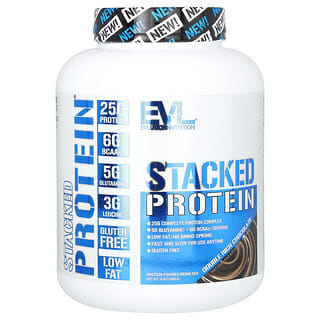 EVLution Nutrition, Stacked Protein, Double Rich Chocolate, 5 lb (2,268 kg)
