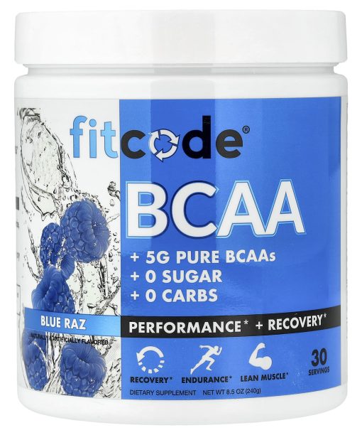 fitcode, BCAA, Blue Raz, 8.5 oz (240 g)