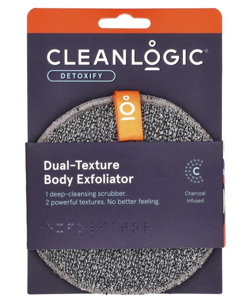 CleanLogic, Detoxify, Dual-Texture Body Exfoliator, 1 Count