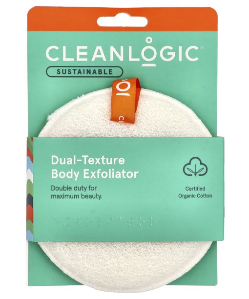 CleanLogic, Sustainable, Dual-Texture Body Exfoliator, 1 Count