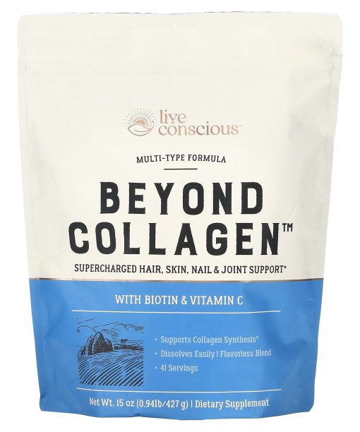 Live Conscious, Beyond Collagen,  With Biotin & Vitamin C, 15 oz (427 g)