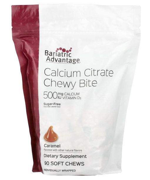 Bariatric Advantage, Calcium Citrate Chewy Bite, Sugar-Free, Caramel, 90 Soft Chews