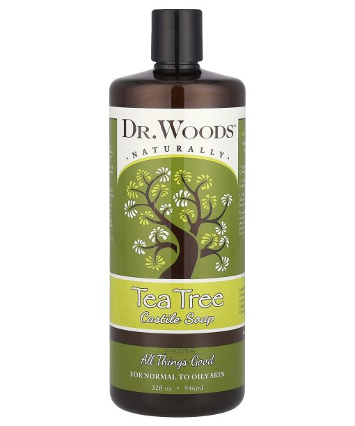 Dr. Woods, Tea Tree Castile Soap, 32 fl oz (946 ml)