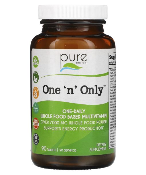 Pure Essence, One 'n' Only, Whole Food Based Multivitamin, 90 Tablets