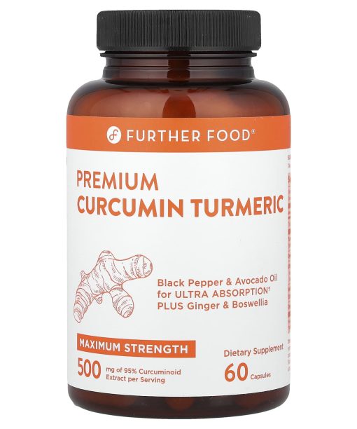 Further Food, Premium Curcumin Turmeric, Maximum Strength, 500 mg, 60 Capsules