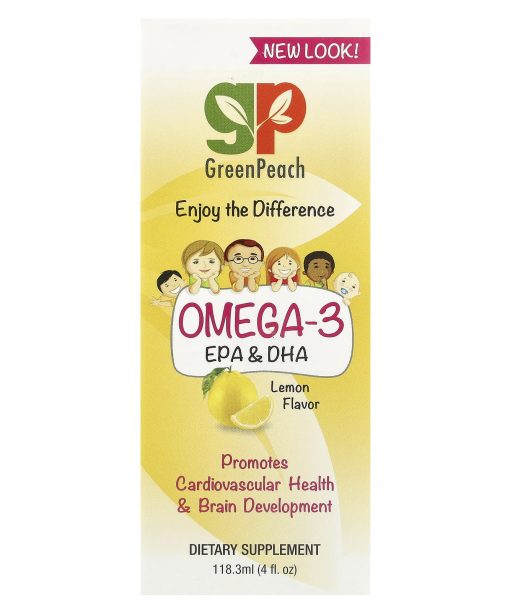 GreenPeach, Omega 3 EPA & DHA, Lemon, 4 fl.oz (118.3 ml)