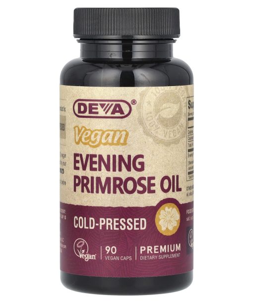 Deva, Vegan Evening Primrose Oil, 90 Vegan Caps (500 mg per Capsule)
