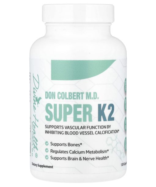 Divine Health, Don Colbert M.D. Super K2, 120 Capsules (200 mcg per Capsule)