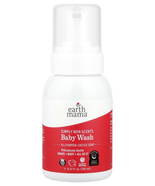 Earth Mama, Baby Wash, Simply Non-Scents, 6.27 fl oz (185 ml)