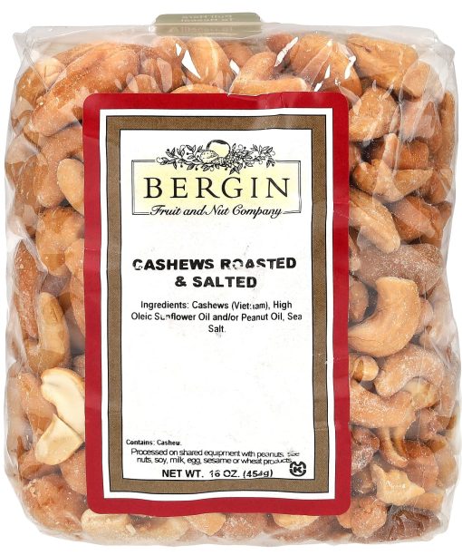 Bergin Fruit and Nut Company, Cashews, Roasted & Salted, 16 oz (454 g)