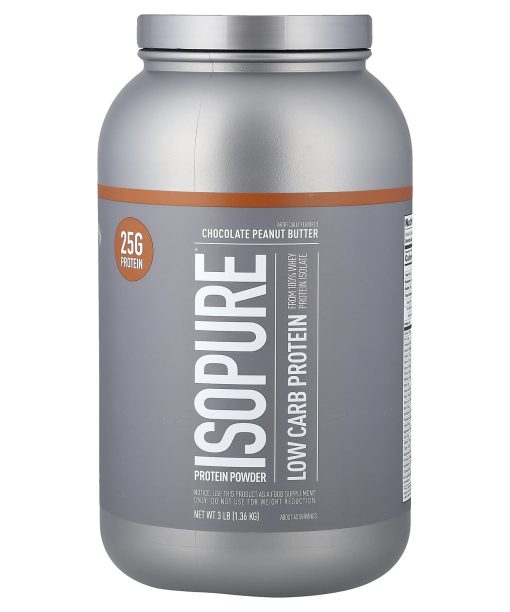 Isopure, Low Carb Protein Powder, Chocolate Peanut Butter, 3 lb (1.36 kg)
