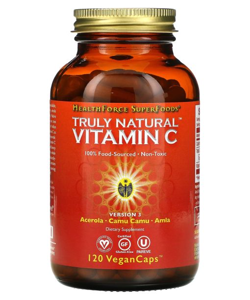HealthForce Superfoods, Truly Natural™ Vitamin C, 120 Vegan Caps