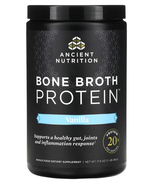 Ancient Nutrition, Bone Broth Protein, Vanilla, 1.1 lbs (492 g)