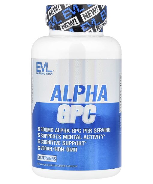 EVLution Nutrition, Alpha GPC, 60 Veggie Capsules (300 mg per Capsule)