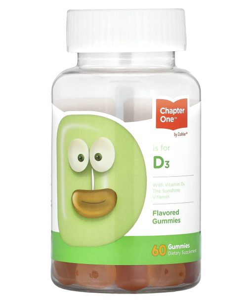 Chapter One, Vitamin D3, 60 Gummies (25 mcg (1,000 IU) Per Gummy)