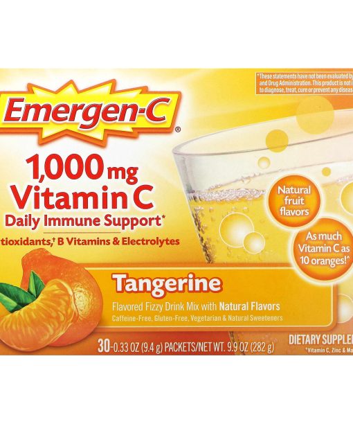 Emergen-C, Vitamin C, Tangerine, 1,000 mg, 30 Packets, 0.33 oz (9.4 g) Each