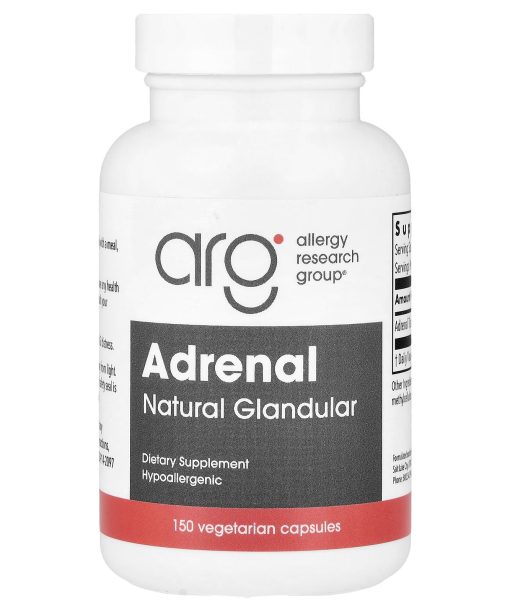 Allergy Research Group, Adrenal, Natural Glandular, 150 Vegetarian Capsules (100 mg per Capsule)