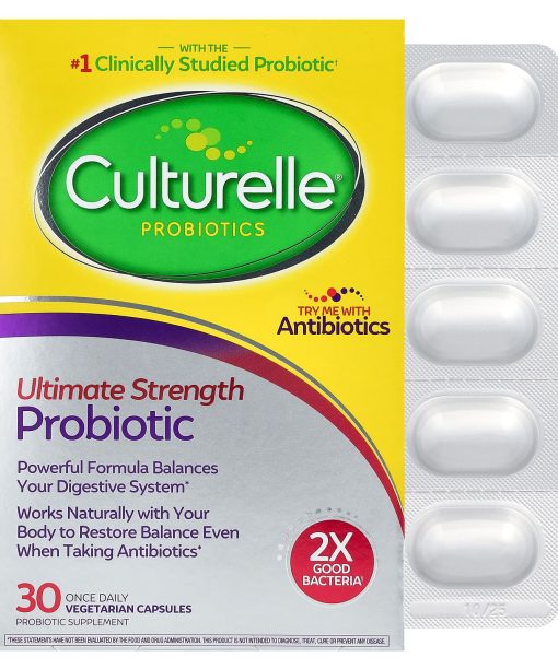 Culturelle, Probiotics, Ultimate Strength Probiotic, 20 Billion CFU, 30 Vegetarian Capsules