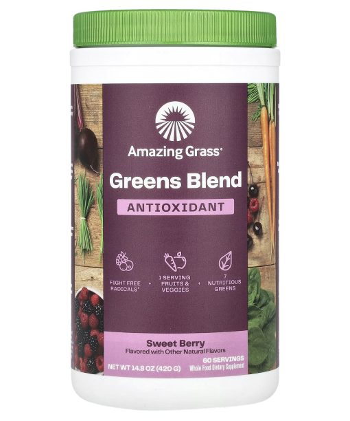 Amazing Grass, Greens Blend, Antioxidant, Sweet Berry, 14.8 oz (420 g)