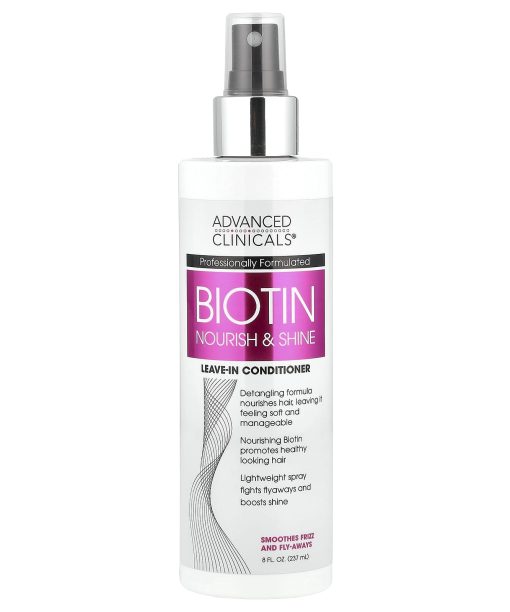 Advanced Clinicals, Biotin, Leave-In Conditioner , 8 fl oz (237 ml)