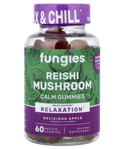 Fungies, Reishi Mushroom Calm Gummies, Delicious Apple, 60 Pectin Gummies
