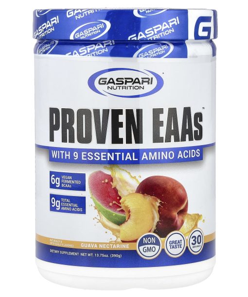 Gaspari Nutrition, Proven EAAs™ with 9 Essential Amino Acids, Guava Nectarine, 13.75 oz (390 g)