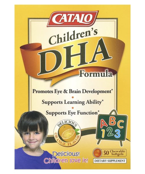 CATALO, Children's DHA Formula, Orange, 50 Chewable Softgels